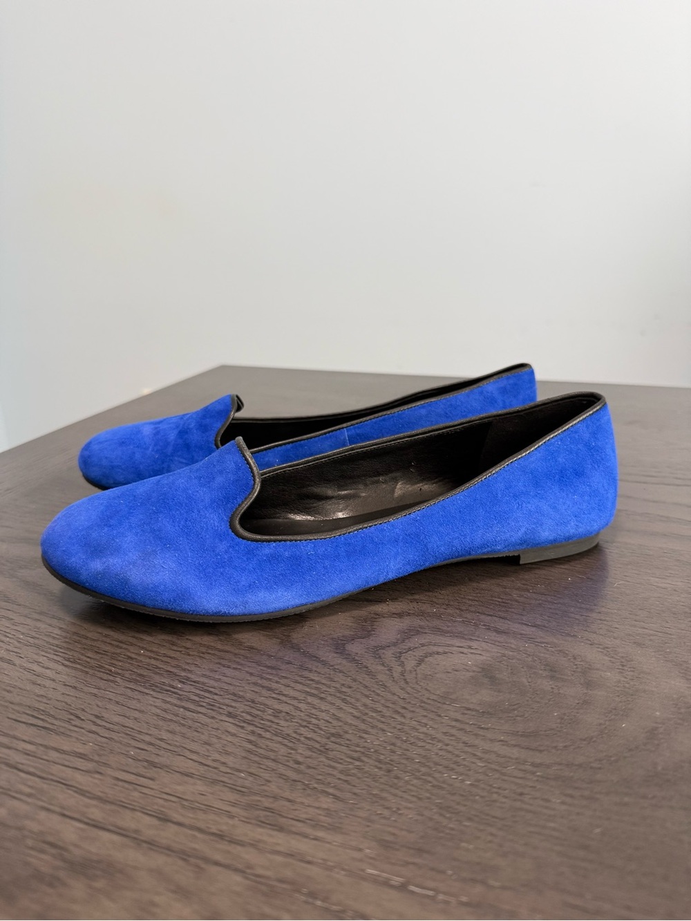 Cole Haan Blue Suede Smoking Flats Slip On Women’s Size‎ 10